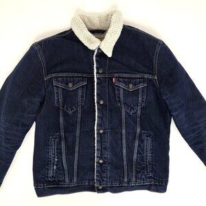 Levi's Women's Type 3 Sherpa Trucker Denim Jacket - Size XL